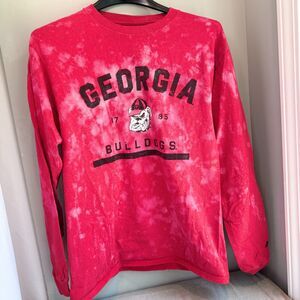 Russell Long Sleeve Up-Cycled University of Georgia Tshirt (Size Medium)